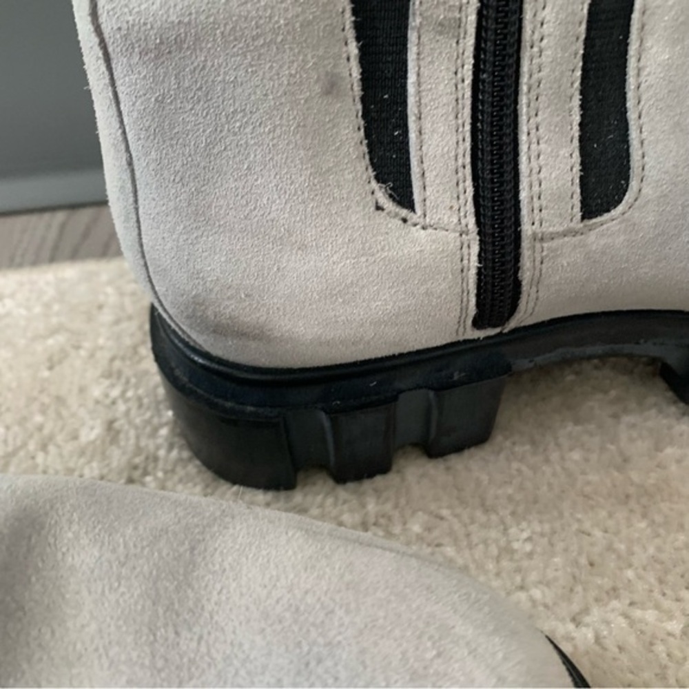 ✅ Free People Chelsea Boots Brooks Lug Soles in Suede Grey Blue - Picture 8 of 10
